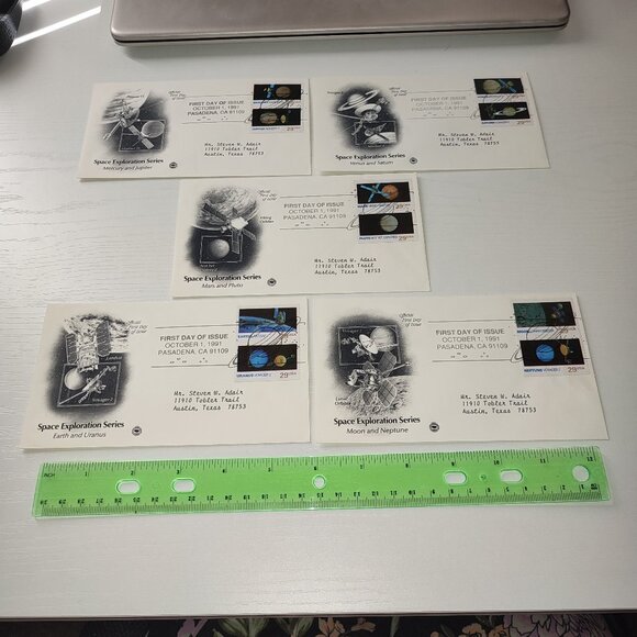 Set 5 FDC 1991 Space Exploration Planets Collectible Vintage Covers Cosmos - Picture 2 of 7